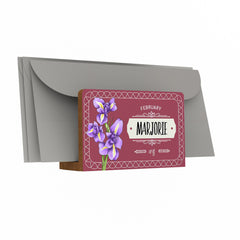 Personalized Birth Flower Letter Holder