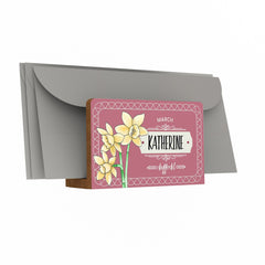 Personalized Birth Flower Letter Holder