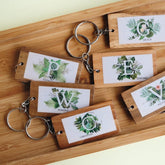 Botanical Monogram Keychain
