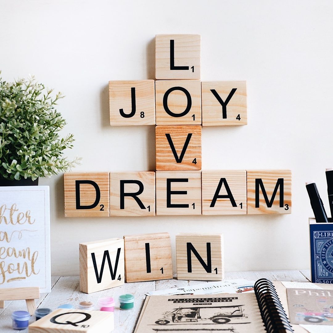 Scrabble with Vinyl Letters