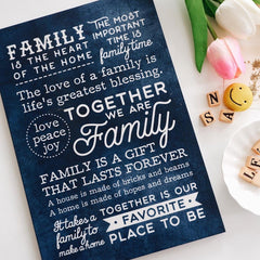 Words That Inspire Decoposter: Family Is the Heart of the Home