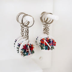 Burst of Colors Round Keychain