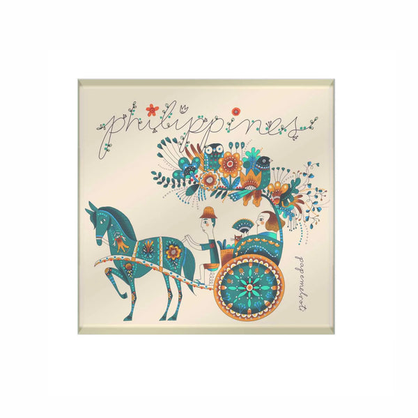 Philippine Floral Coaster Original Glass Coaster papemelroti