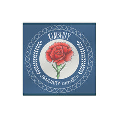 Birth Flower Glass Coaster