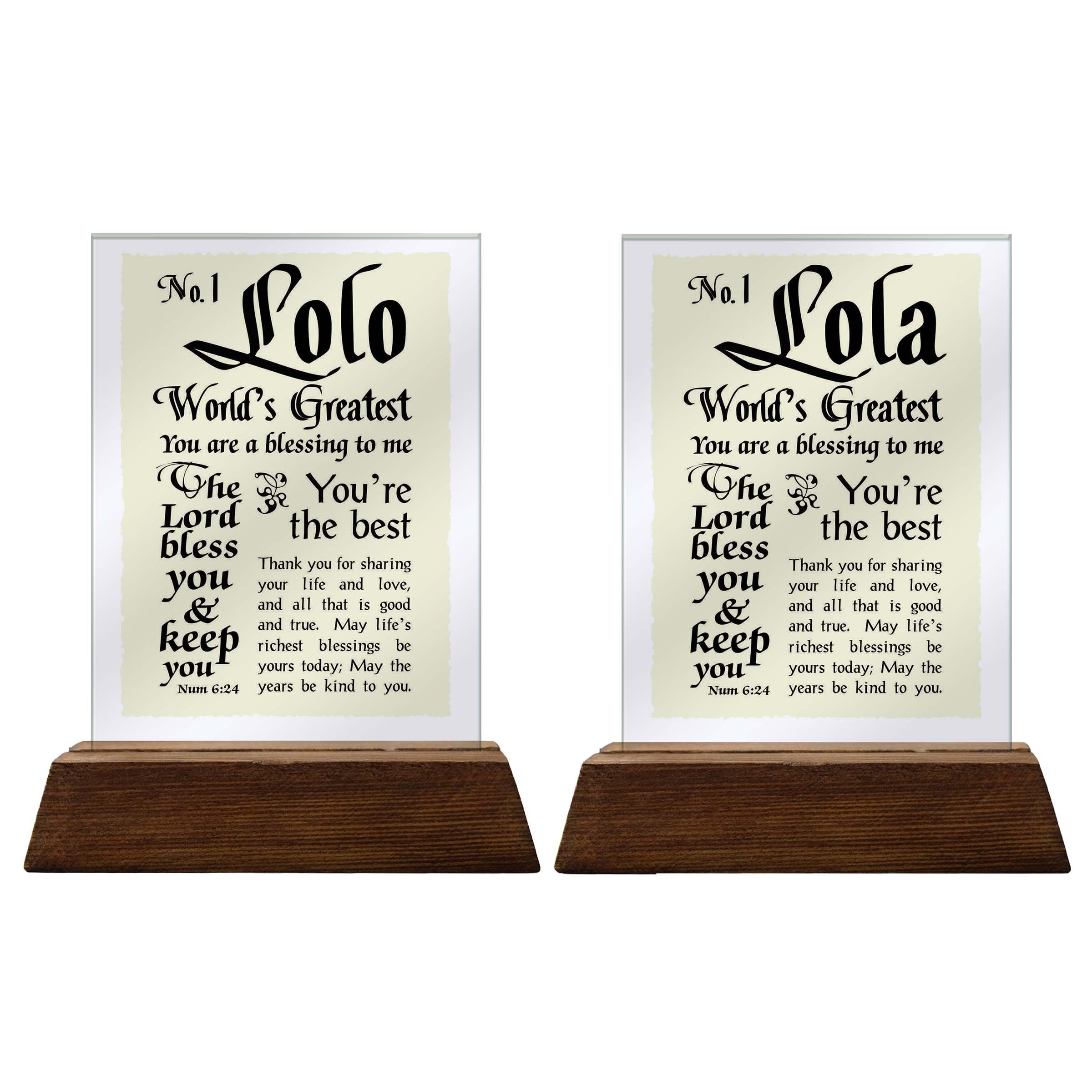 No.1 Glass Plaque For Grandparents