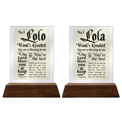 No.1 Glass Plaque For Grandparents