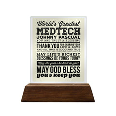 World's Greatest Medtech Glass Plaque