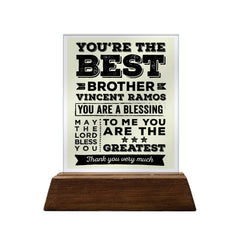 You're the Best Brother Glass Plaque