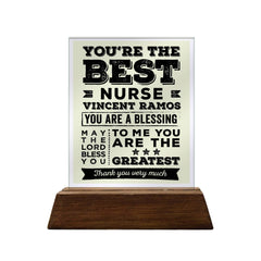 You're the Best Nurse Glass Plaque