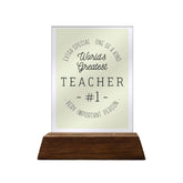 Extra Special One Of A Kind Teacher Glass Plaque