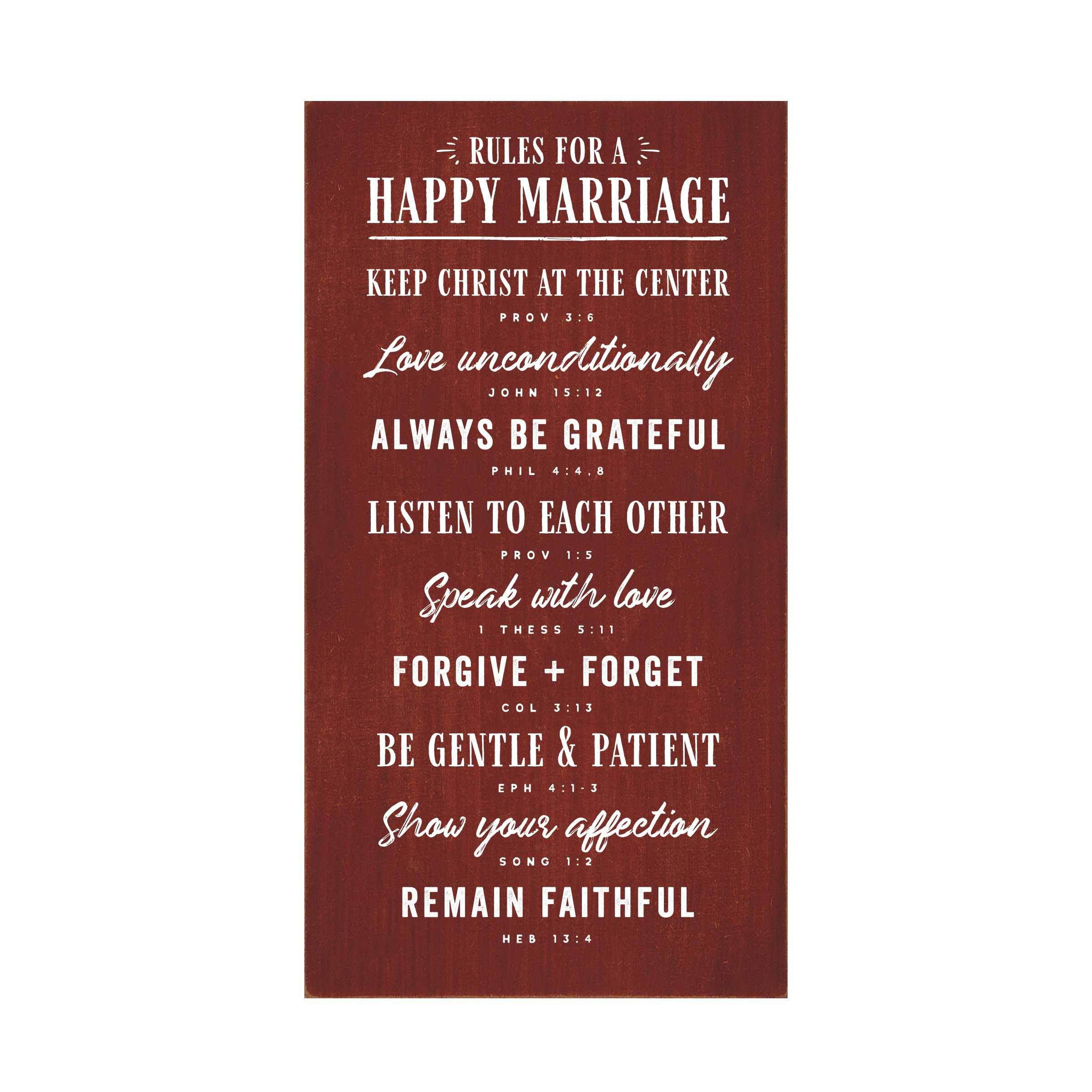 Rules for a Happy Marriage Flat Silkscreen Wall Art