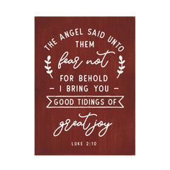 Good Tidings of Great Joy Flat Silkscreen Wall Art