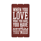 When You Love Fence Silkscreen Wall Art