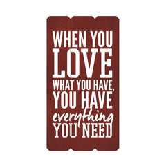 When You Love Fence Silkscreen Wall Art