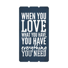 When You Love Fence Silkscreen Wall Art