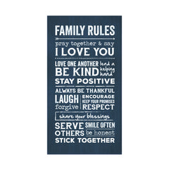 Family Rules Flat Silkscreen Wall Art