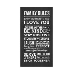 Family Rules Flat Silkscreen Wall Art