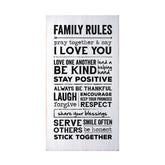 Family Rules Flat Silkscreen Wall Art