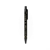 Black Floral Personalized Ballpen