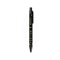 Black Floral Personalized Ballpen