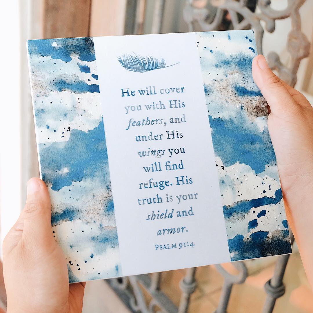 He Will Cover You Decoposter