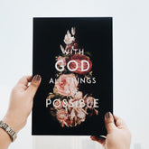 God's Garden: With God All Things Are Possible Decoposter