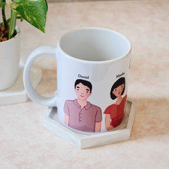 You, Me, and Family Personalized Ceramic Mug