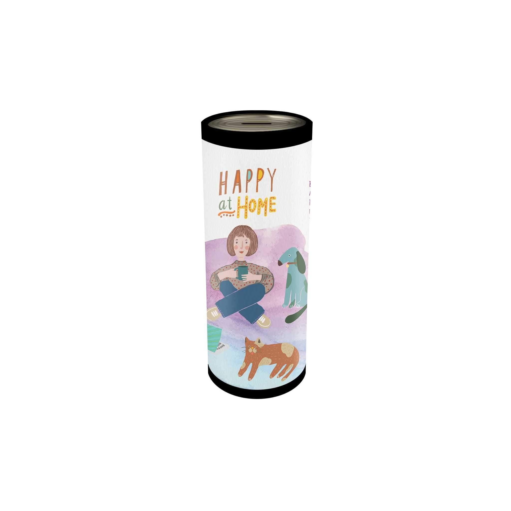 Happy At Home Paper Tube Coin Bank