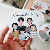 You, Me, and Family Personalized Round Magnet