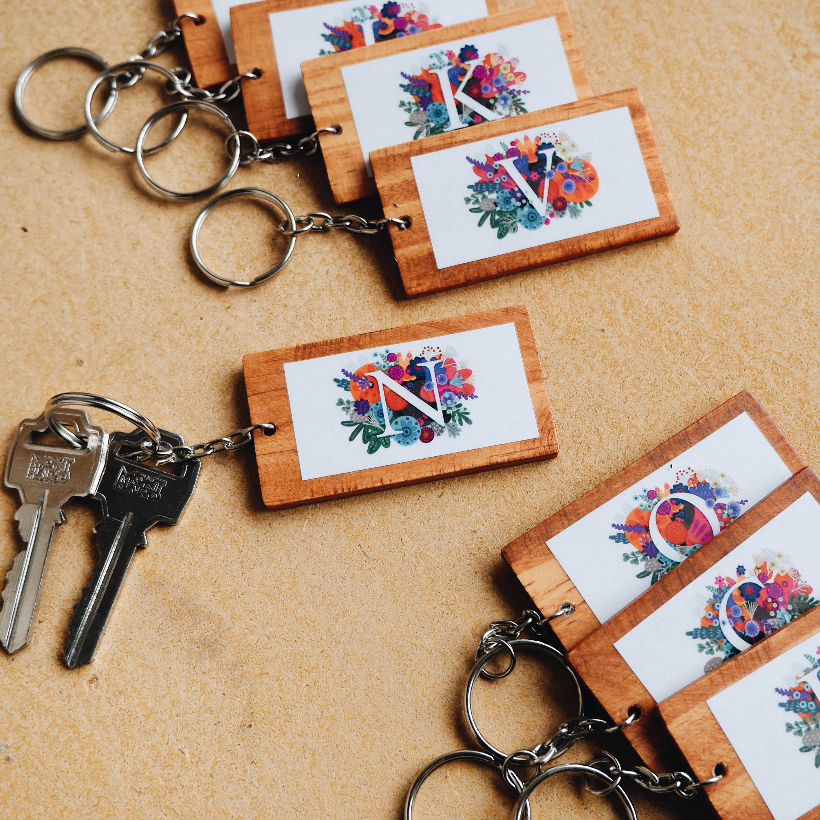 Burst of Colors Keychain