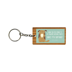 Pawsome Personalized Wooden Keychain