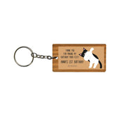 Pawsome Personalized Wooden Keychain