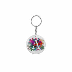 Burst of Colors Round Keychain