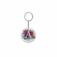 Burst of Colors Round Keychain