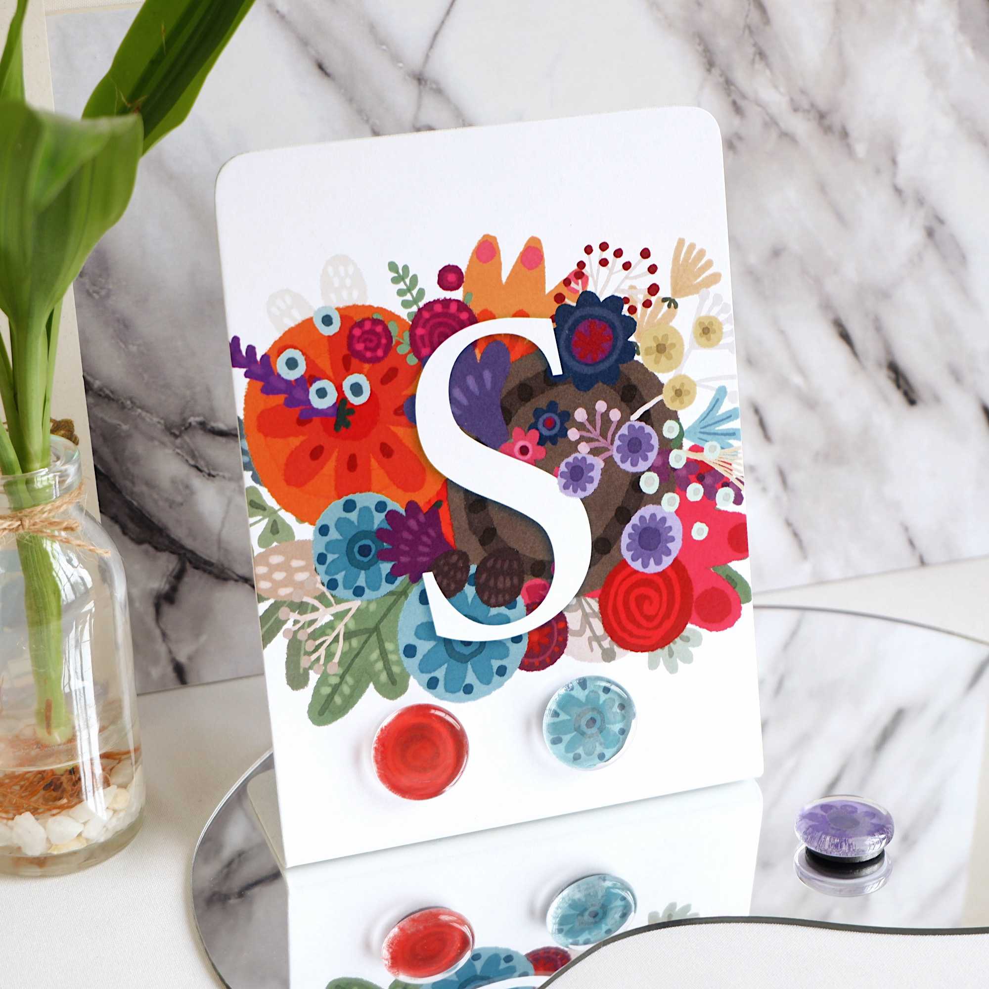 Burst of Colors Desk Magnet Board