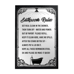 Bathroom Rules Decoposter
