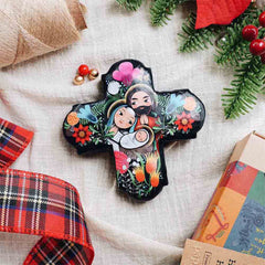Hosanna Holy Family Resin Cross