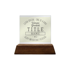 Personalized Mini Glass Plaque