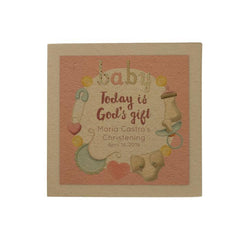 Baby Personalized Desk Pad: Pink