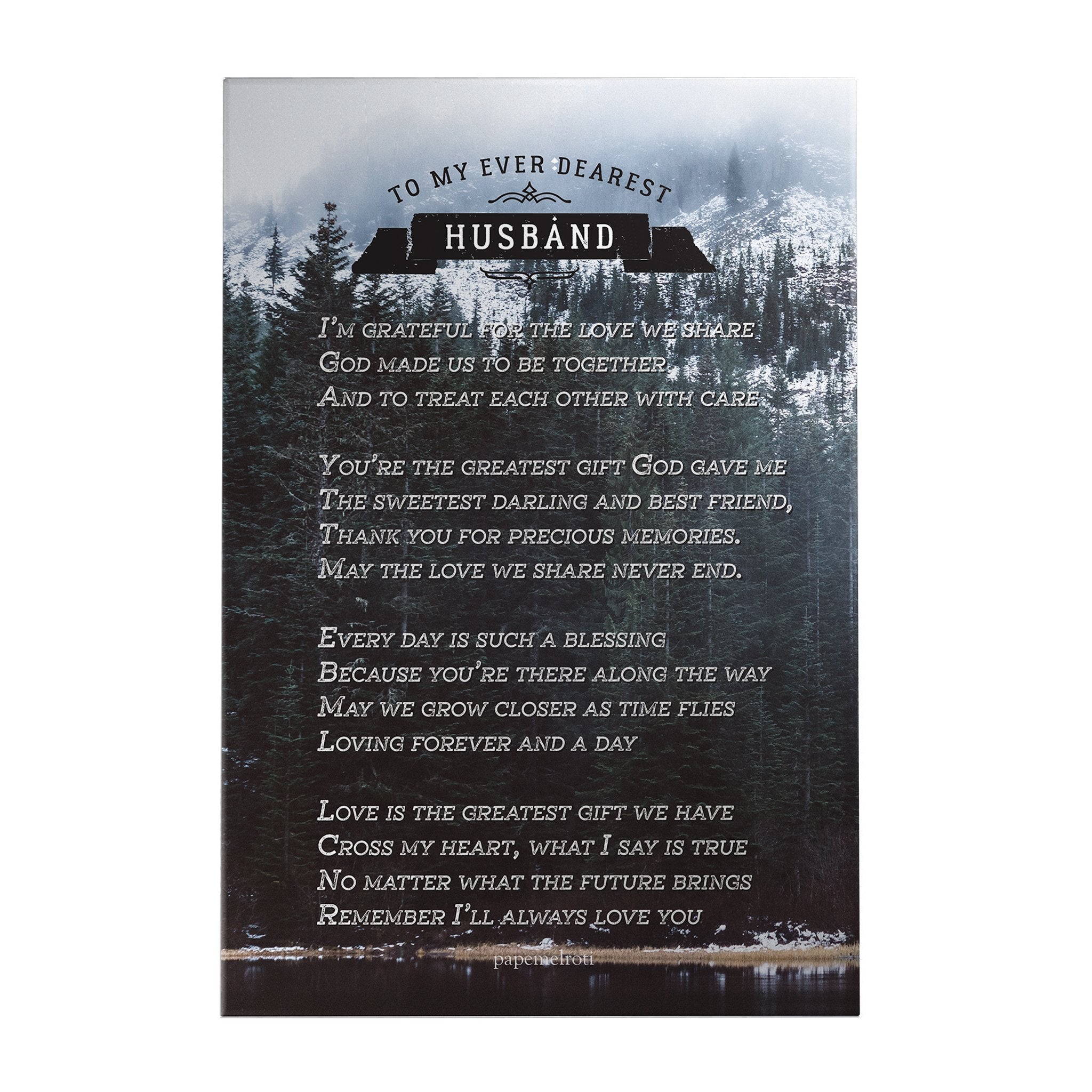 To My Ever Dearest Husband Decoposter