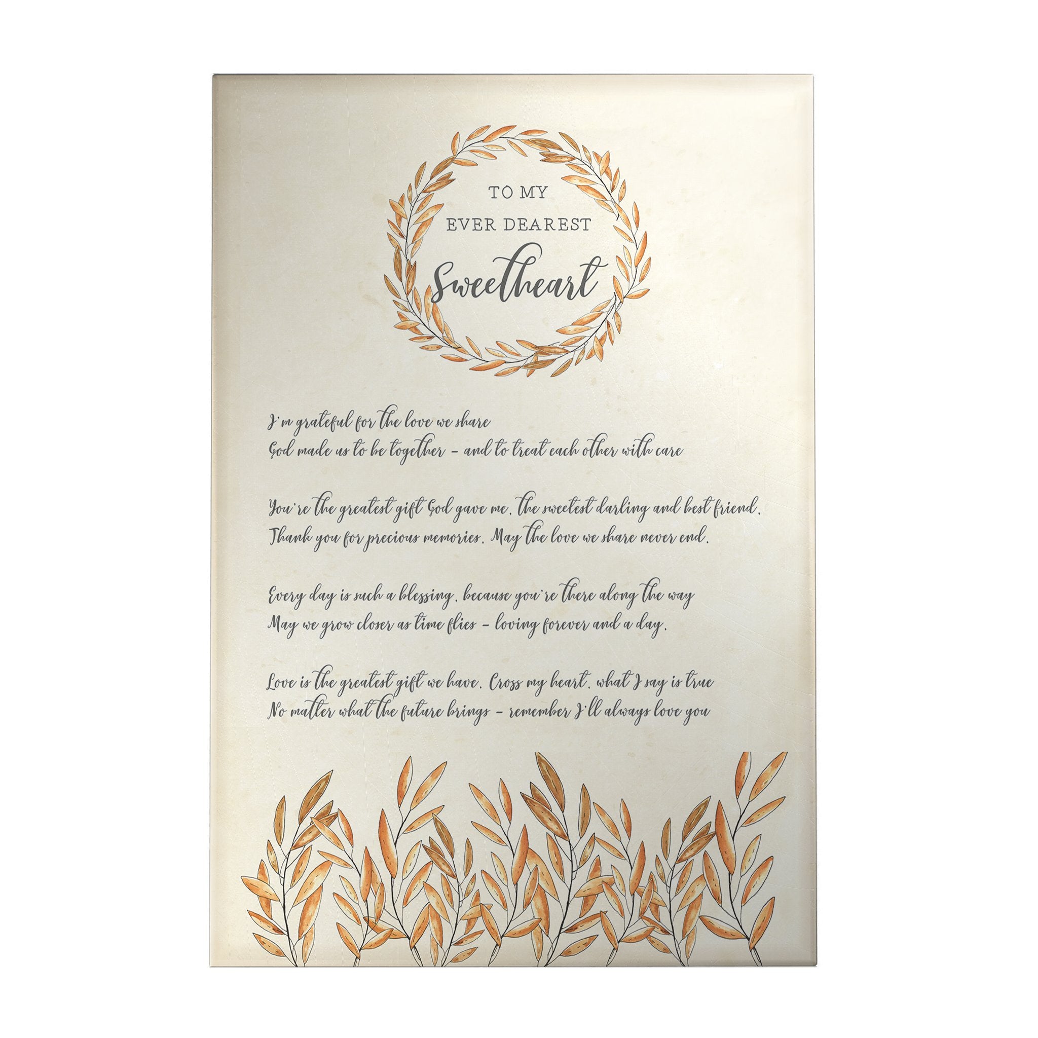 To My Ever Dearest Sweetheart Decoposter