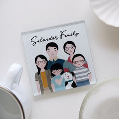You, Me, and Family Personalized Coaster