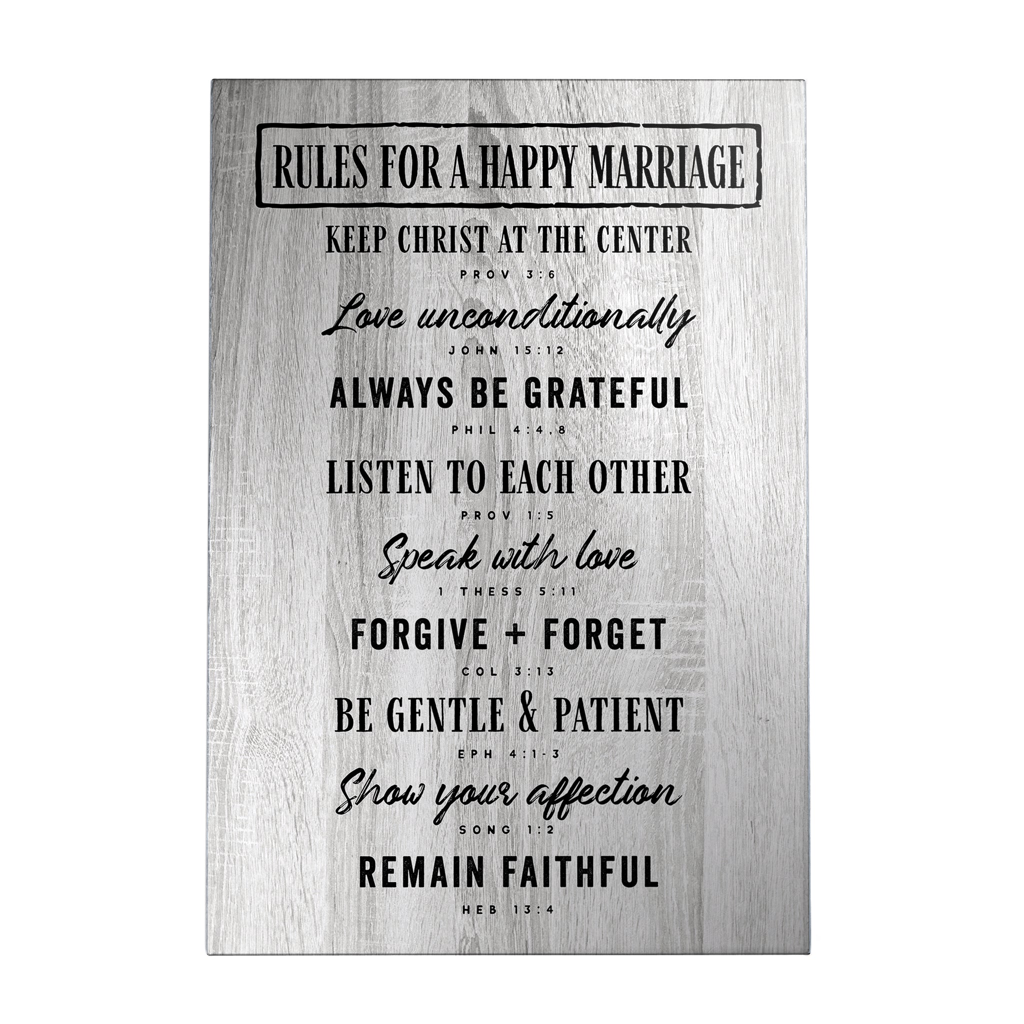 Rules for a Happy Marriage Decoposter: Gray