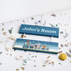 Kinder Animals Personalized Hanging Decoposter: Train