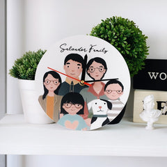 You, Me, and Family Personalized Clock