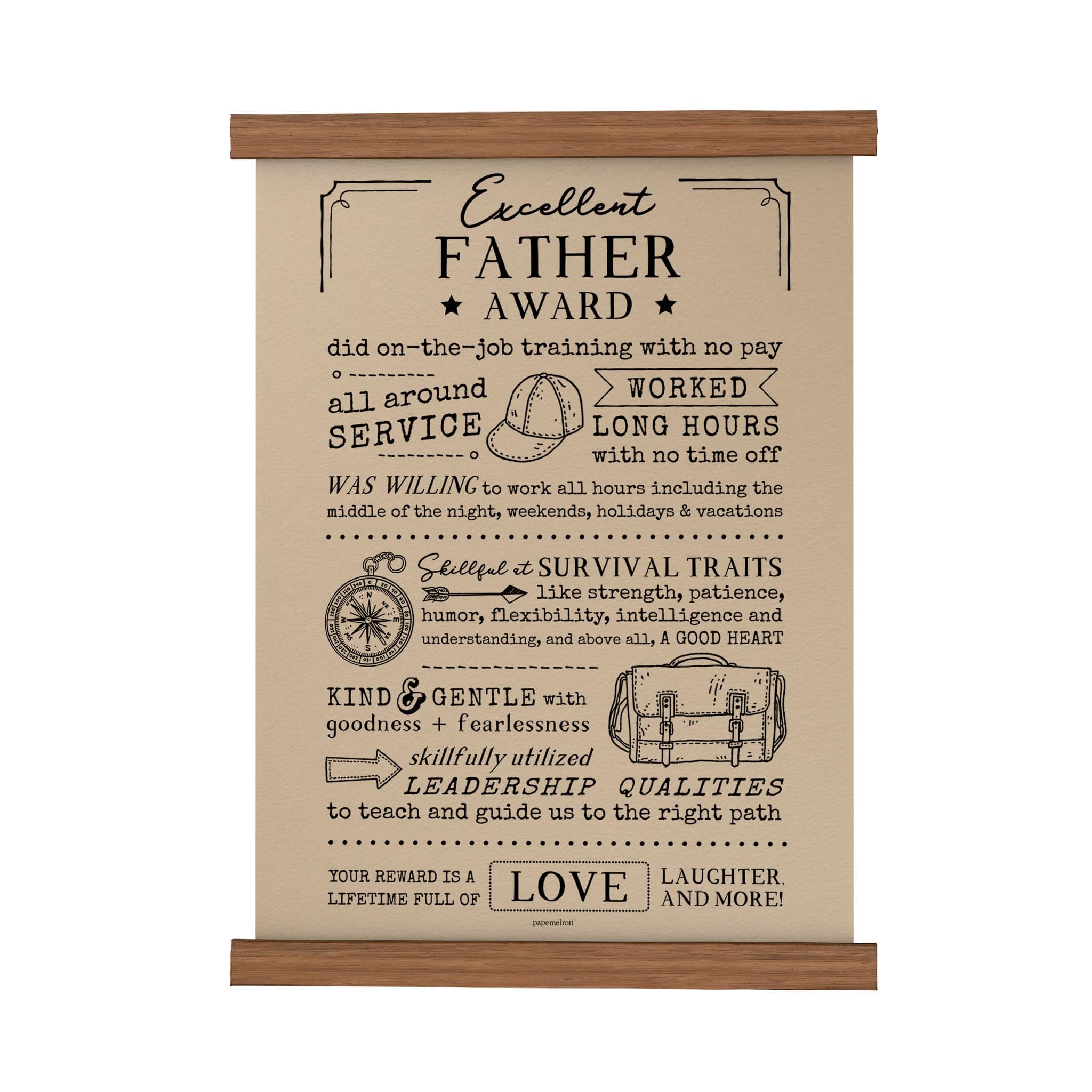 Father Personalized Scroll Poster