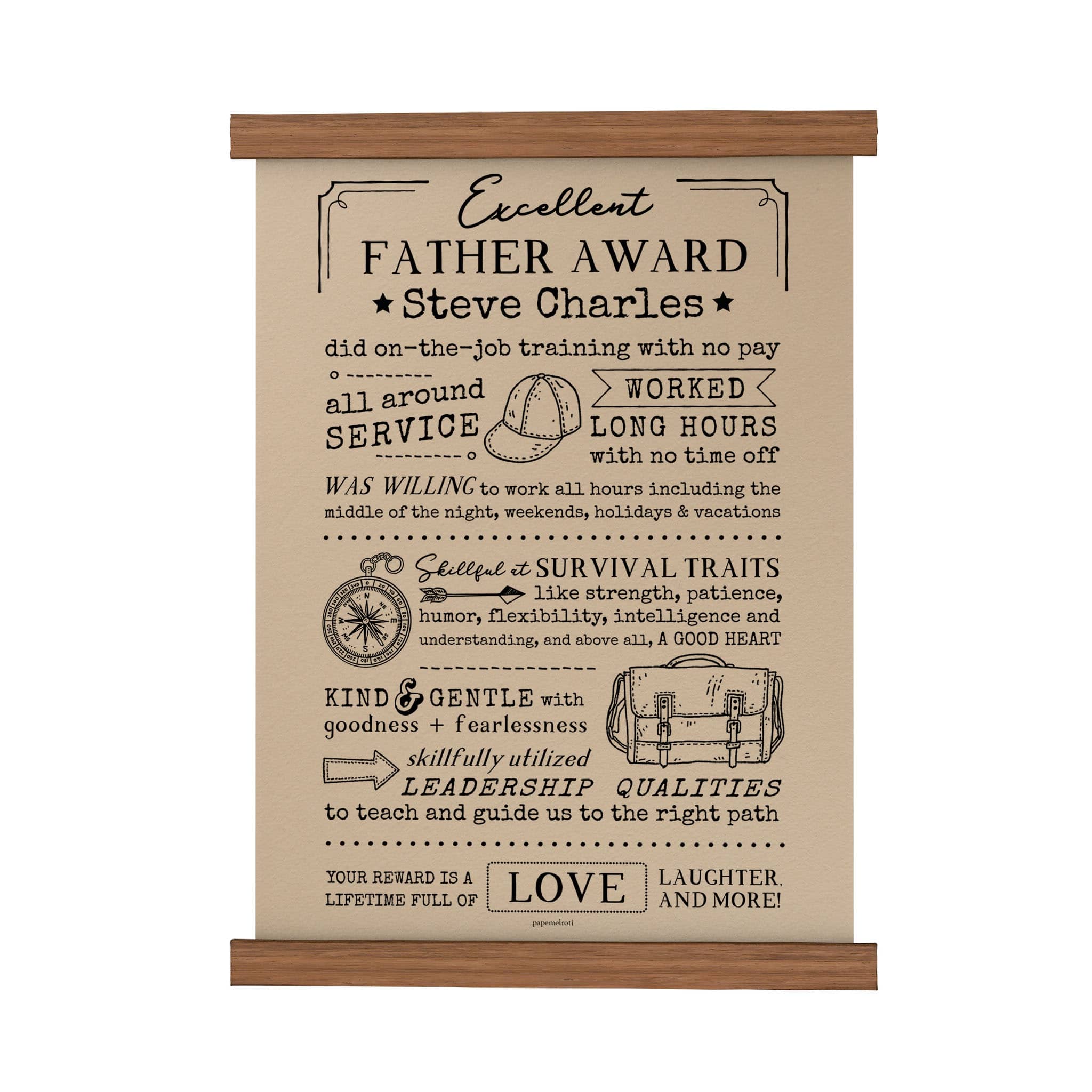 Father Scroll Poster