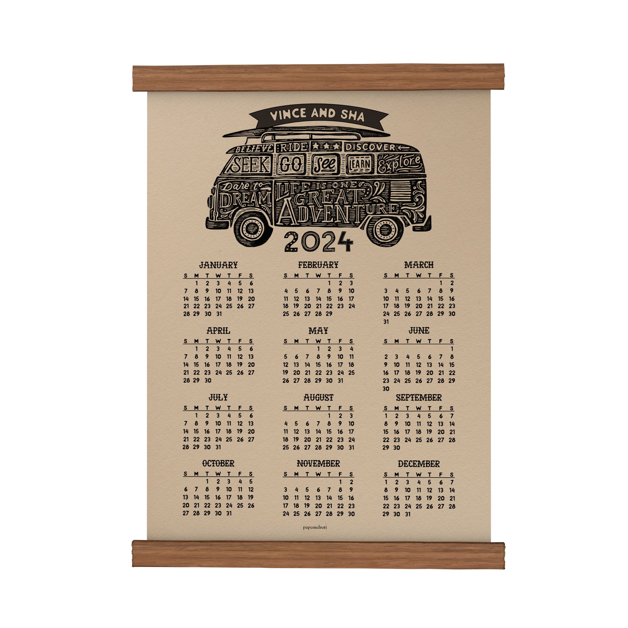 Scroll Calendar 2024
