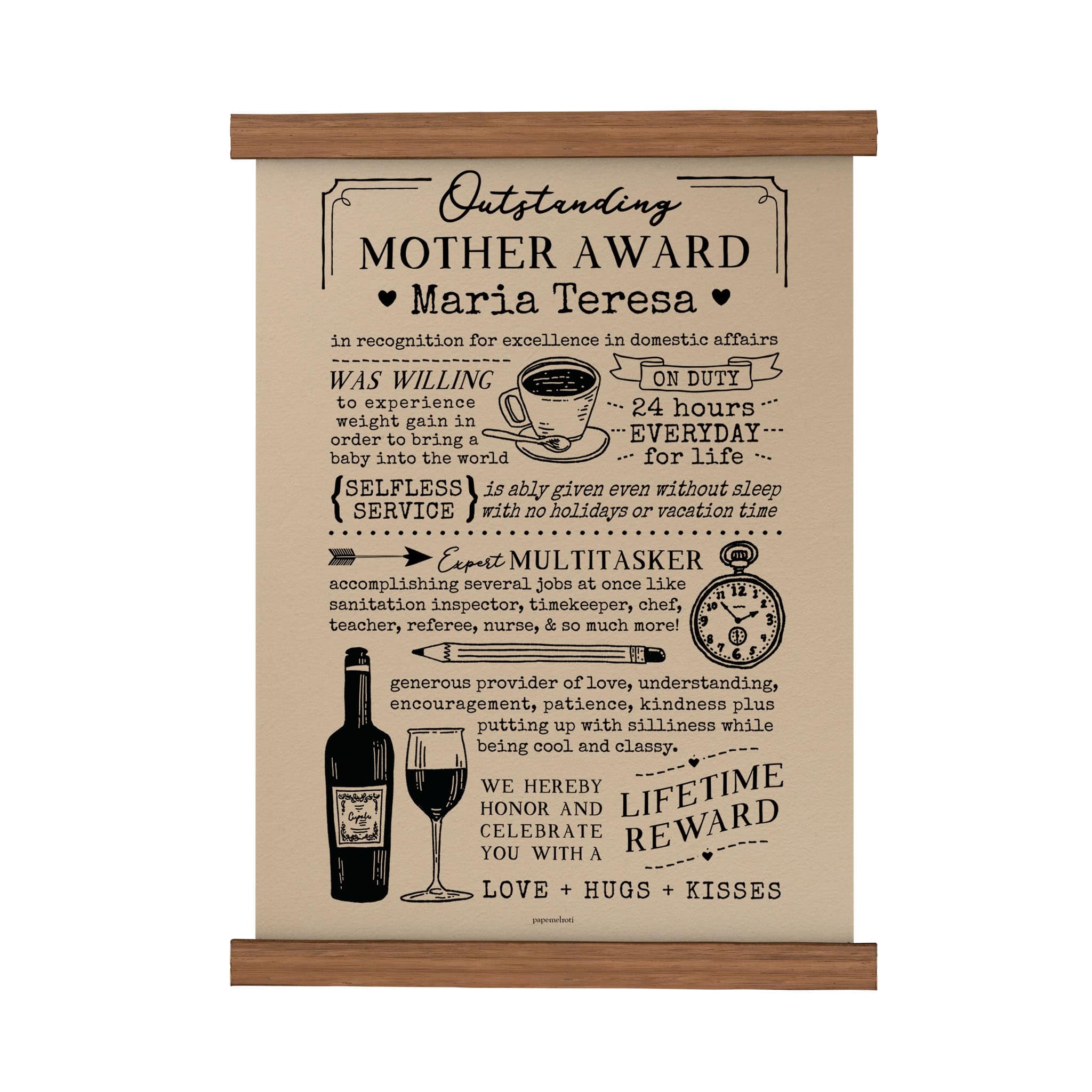 Mother Personalized Scroll Poster