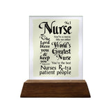 No.1 Nurse Glass Plaque